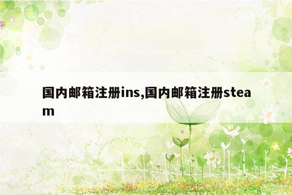 国内邮箱注册ins,国内邮箱注册steam