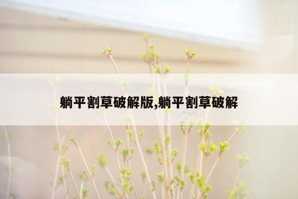 躺平割草破解版,躺平割草破解
