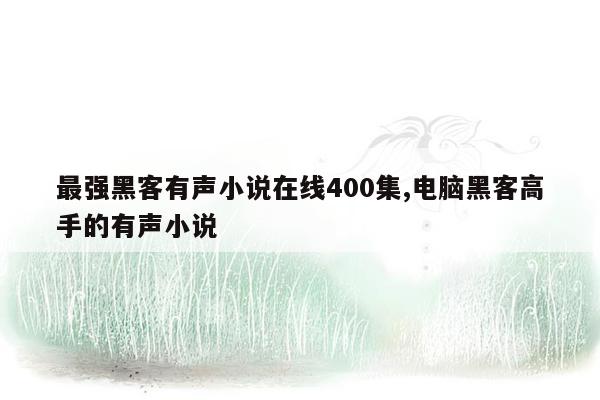 最强黑客有声小说在线400集,电脑黑客高手的有声小说