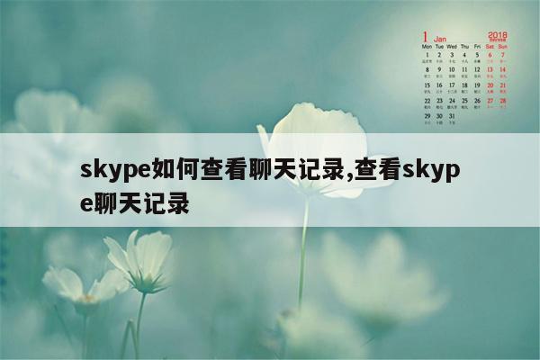 skype如何查看聊天记录,查看skype聊天记录