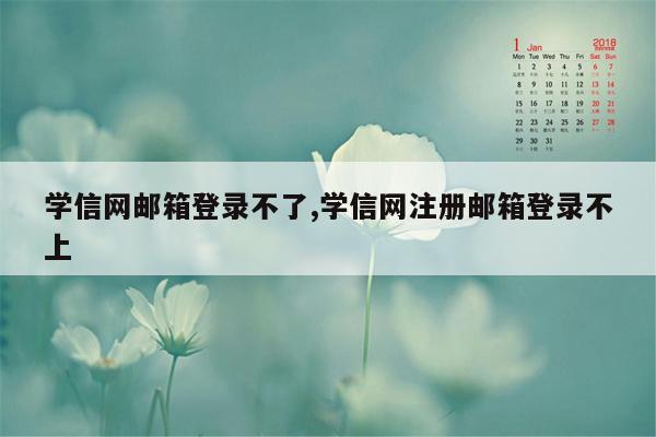 学信网邮箱登录不了,学信网注册邮箱登录不上