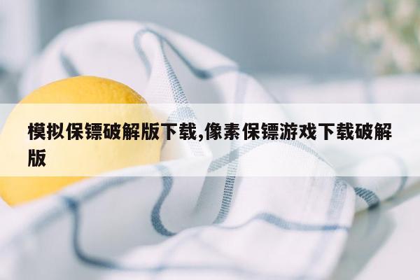 模拟保镖破解版下载,像素保镖游戏下载破解版
