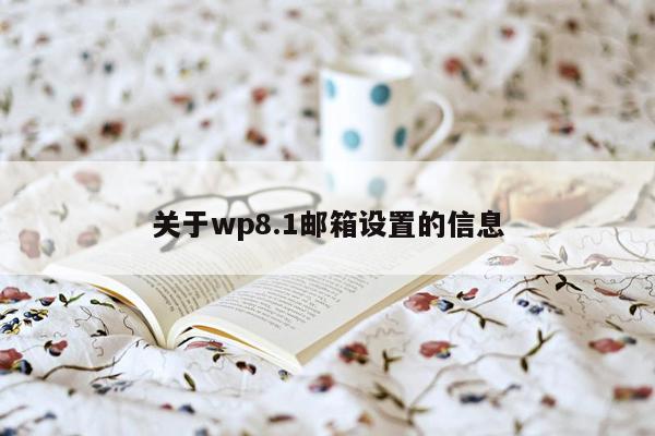 关于wp8.1邮箱设置的信息