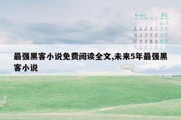 最强黑客小说免费阅读全文,未来5年最强黑客小说