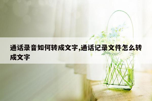 通话录音如何转成文字,通话记录文件怎么转成文字