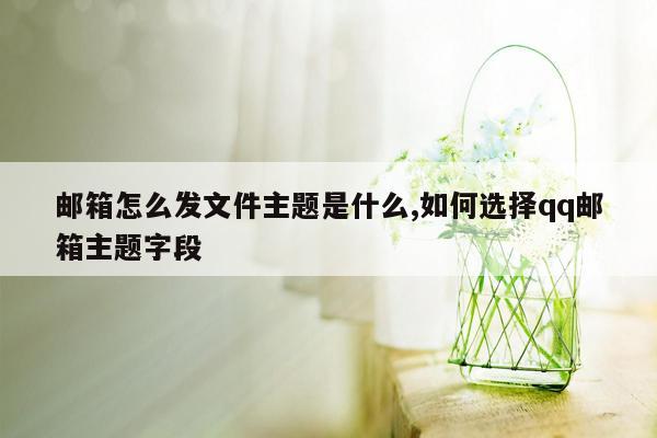 邮箱怎么发文件主题是什么,如何选择qq邮箱主题字段