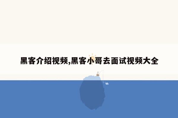 黑客介绍视频,黑客小哥去面试视频大全