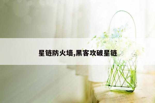 星链防火墙,黑客攻破星链