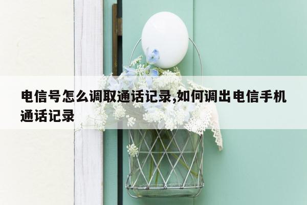 电信号怎么调取通话记录,如何调出电信手机通话记录