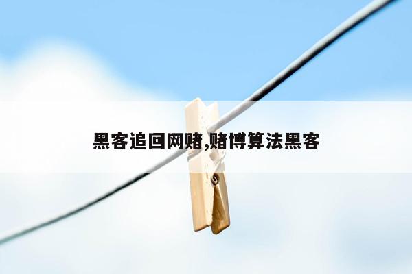 黑客追回网赌,赌博算法黑客