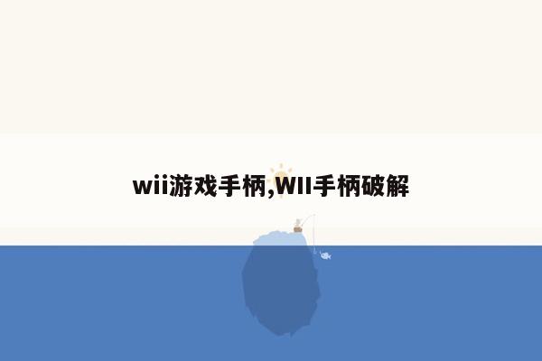 wii游戏手柄,WII手柄破解