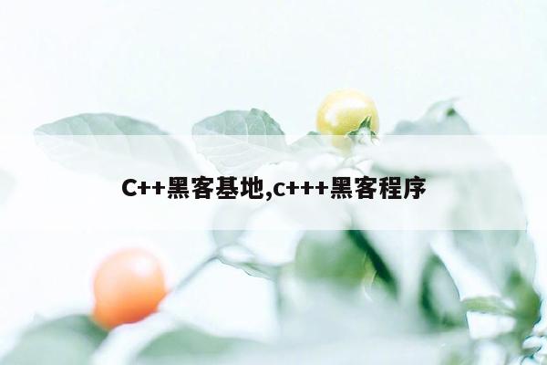 C++黑客基地,c+++黑客程序