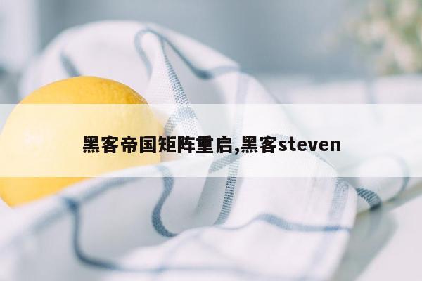 黑客帝国矩阵重启,黑客steven