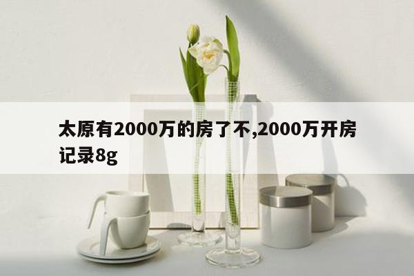 太原有2000万的房了不,2000万开房记录8g