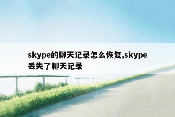 skype的聊天记录怎么恢复,skype丢失了聊天记录