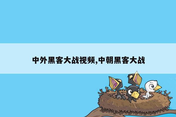 中外黑客大战视频,中朝黑客大战