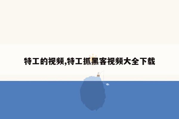 特工的视频,特工抓黑客视频大全下载