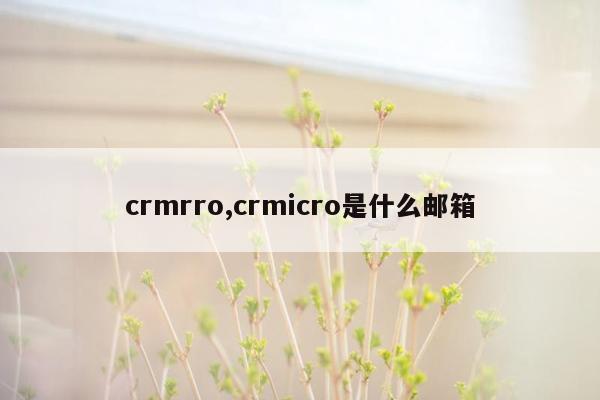 crmrro,crmicro是什么邮箱