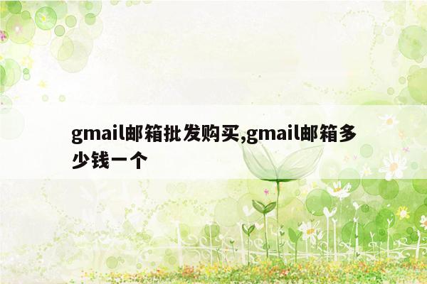 gmail邮箱批发购买,gmail邮箱多少钱一个
