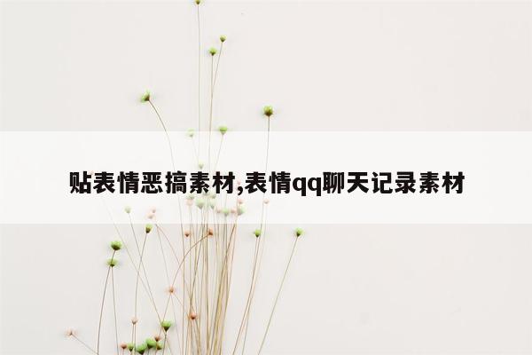 贴表情恶搞素材,表情qq聊天记录素材