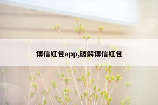 博信红包app,破解博信红包