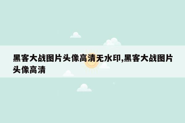 黑客大战图片头像高清无水印,黑客大战图片头像高清