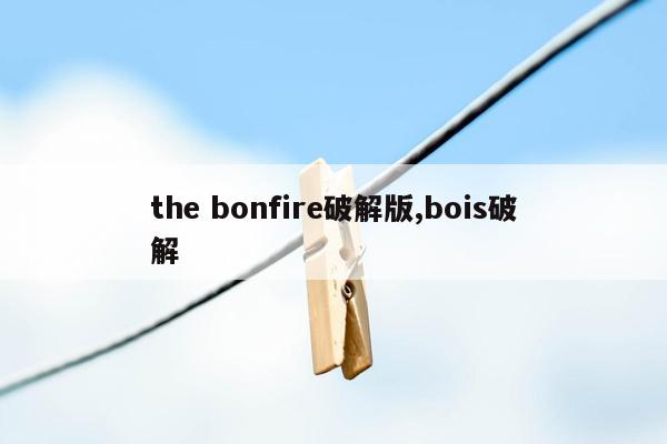 the bonfire破解版,bois破解