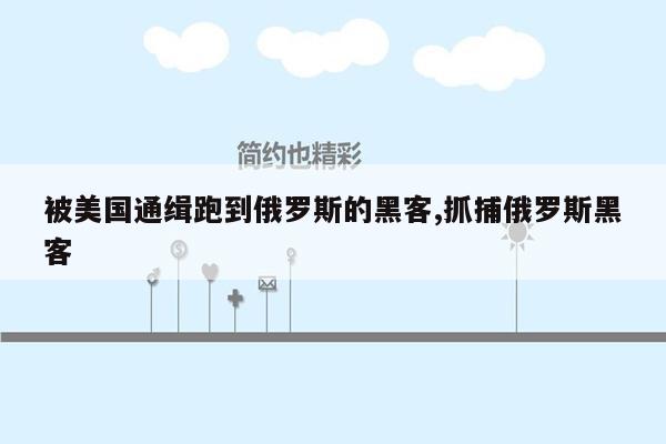 被美国通缉跑到俄罗斯的黑客,抓捕俄罗斯黑客