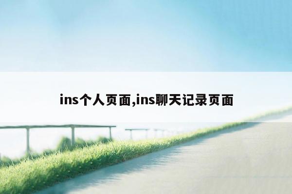 ins个人页面,ins聊天记录页面