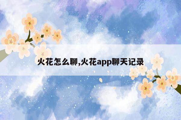 火花怎么聊,火花app聊天记录