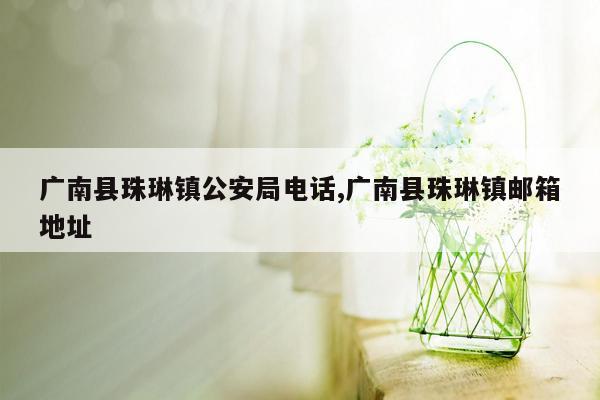 广南县珠琳镇公安局电话,广南县珠琳镇邮箱地址