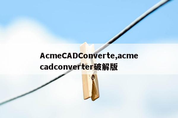 AcmeCADConverte,acmecadconverter破解版