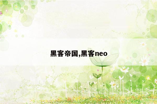 黑客帝国,黑客neo