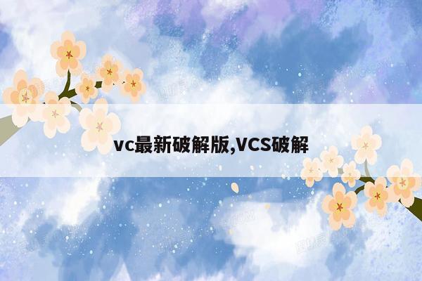 vc最新破解版,VCS破解