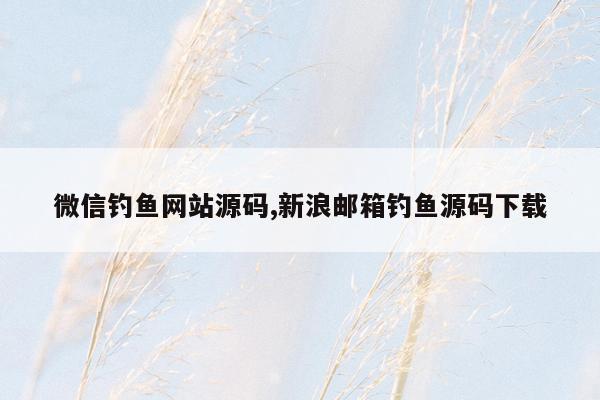 微信钓鱼网站源码,新浪邮箱钓鱼源码下载