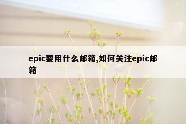 epic要用什么邮箱,如何关注epic邮箱