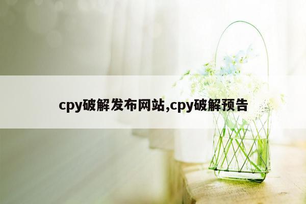 cpy破解发布网站,cpy破解预告