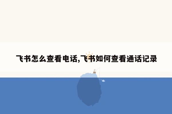 飞书怎么查看电话,飞书如何查看通话记录