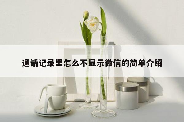 通话记录里怎么不显示微信的简单介绍