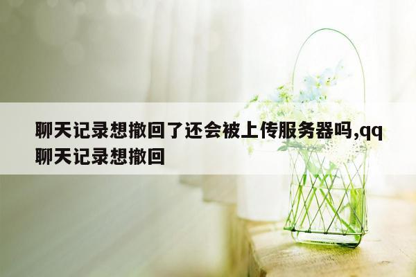 聊天记录想撤回了还会被上传服务器吗,qq聊天记录想撤回