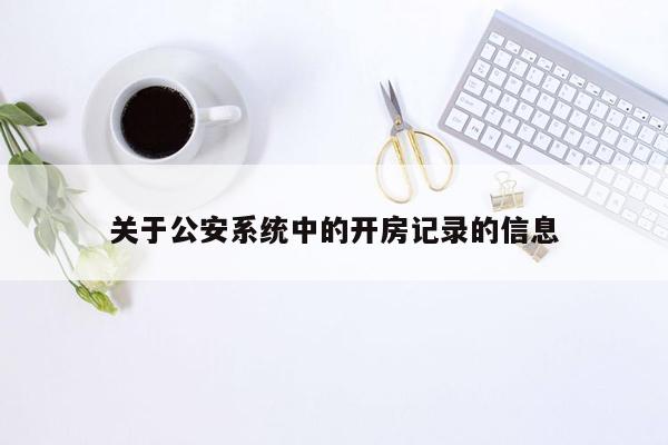 关于公安系统中的开房记录的信息