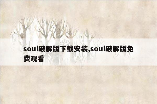 soul破解版下载安装,soul破解版免费观看