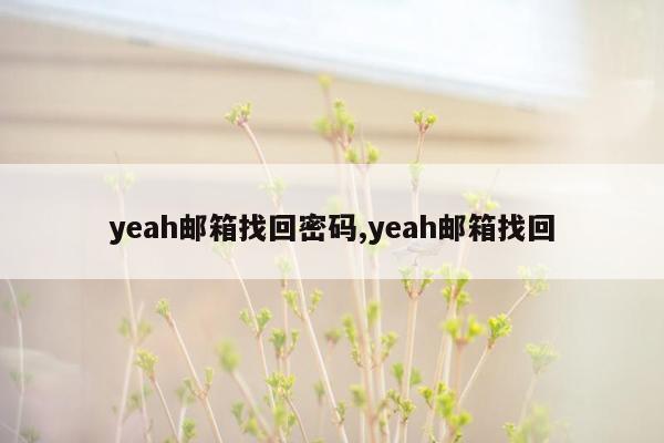 yeah邮箱找回密码,yeah邮箱找回