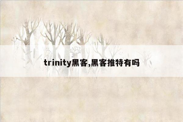 trinity黑客,黑客推特有吗