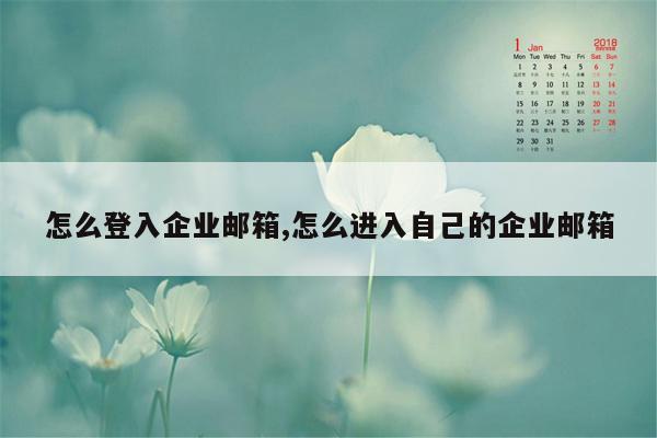 怎么登入企业邮箱,怎么进入自己的企业邮箱